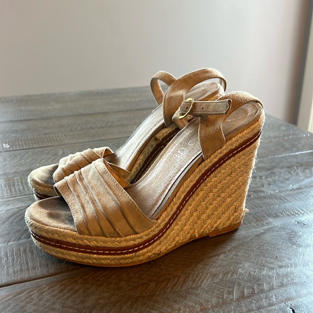 ALDO Leather Suede Wedges